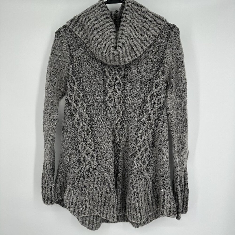 Ruby Moon Women's Gray cable Knit Sweater Cowl Neck‎ Size Small